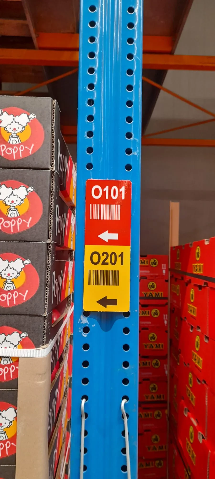 Magneetlabels om producten terug te vinden in magazijnen of stockageruimtes